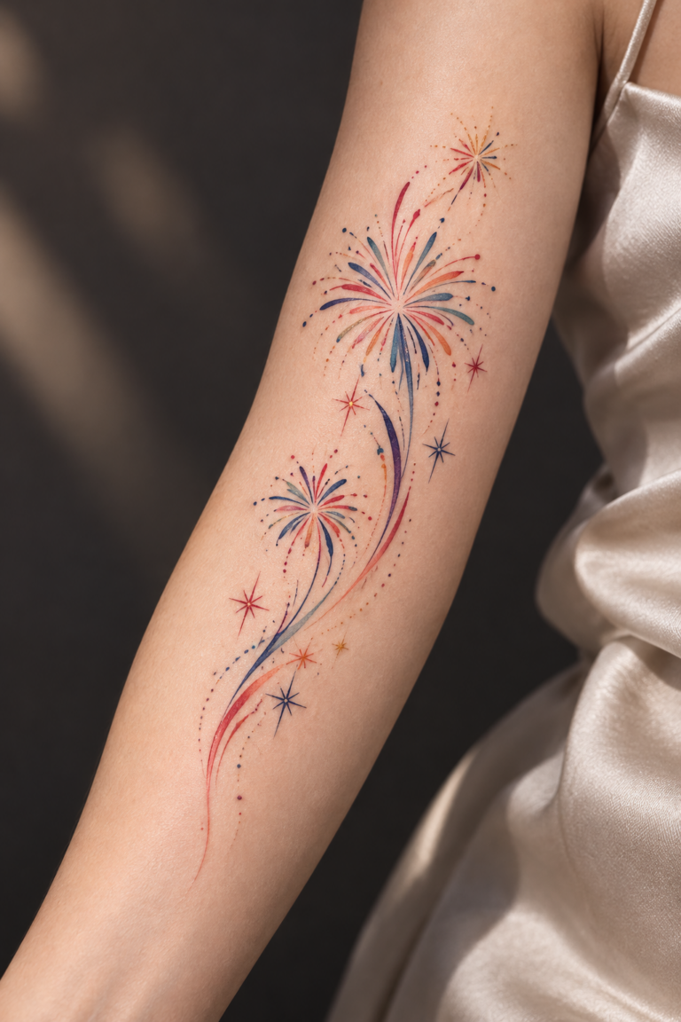 Fireworks tattoo ideas
