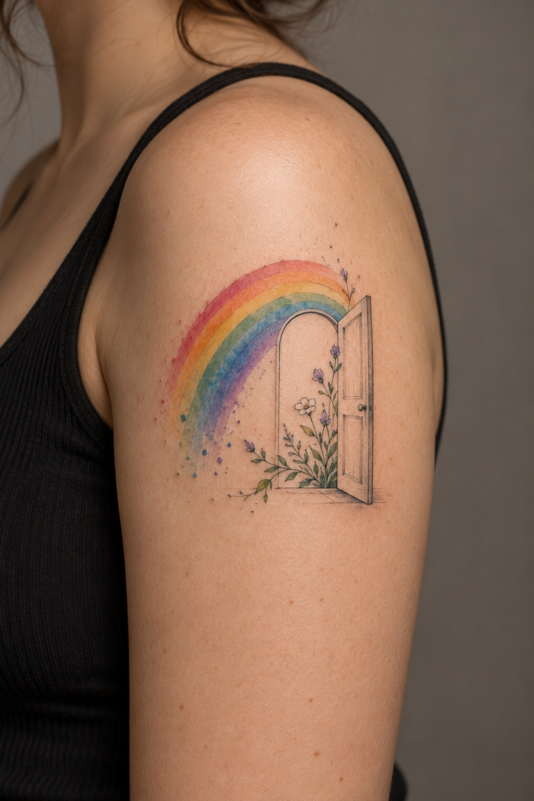 rainbow tattoo ideas featured concept