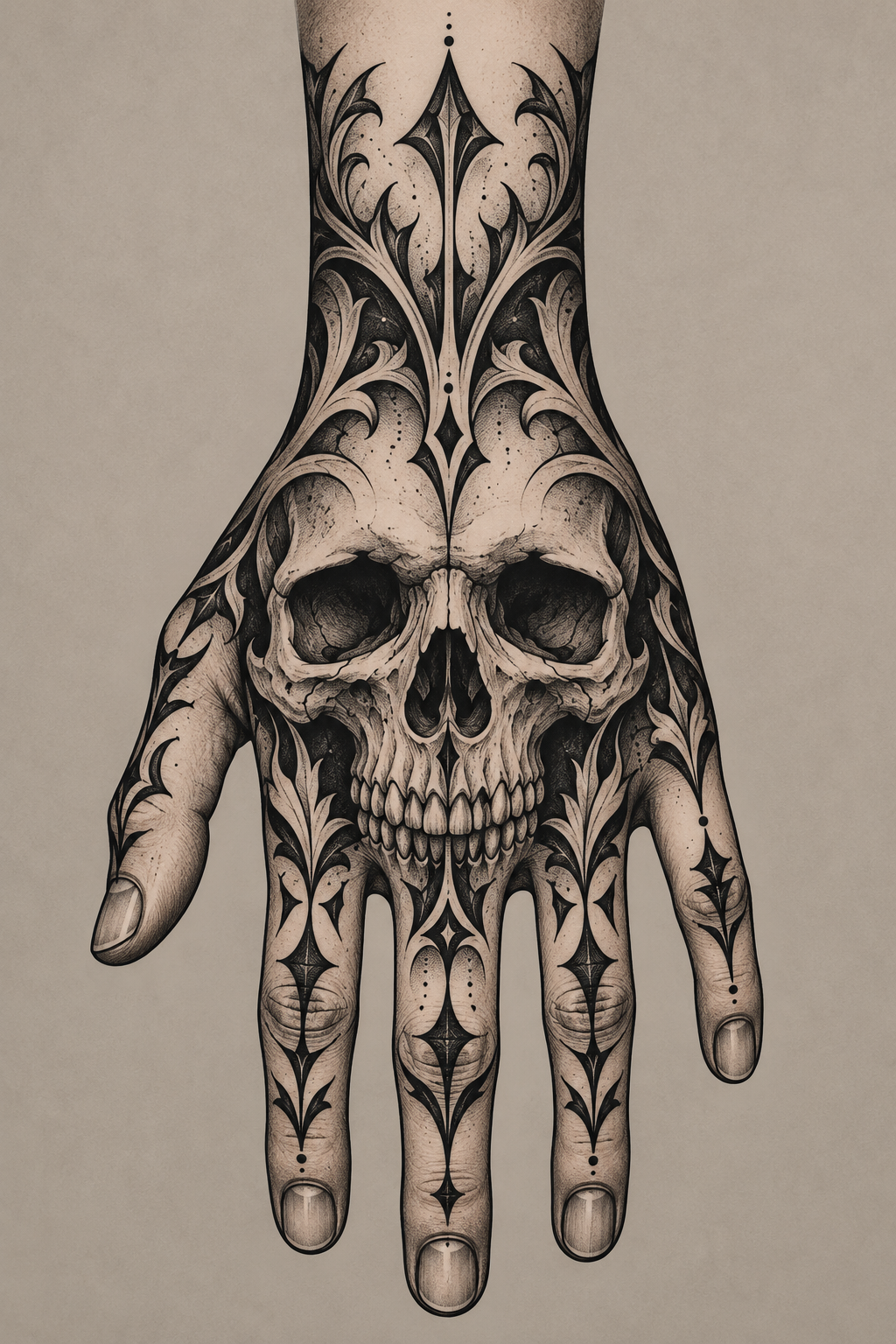 skull hand tattoo ideas 1