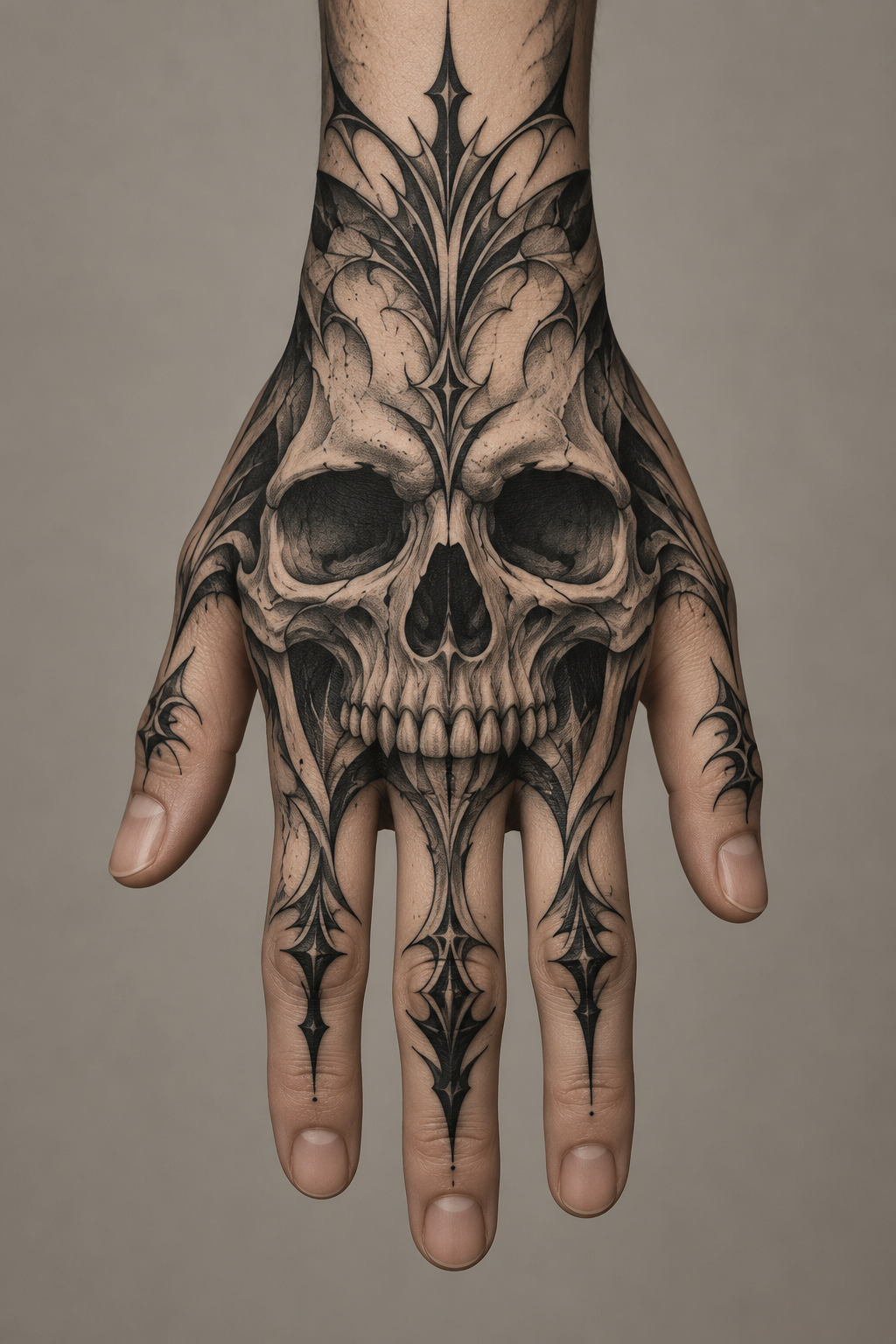 skull hand tattoo ideas 3
