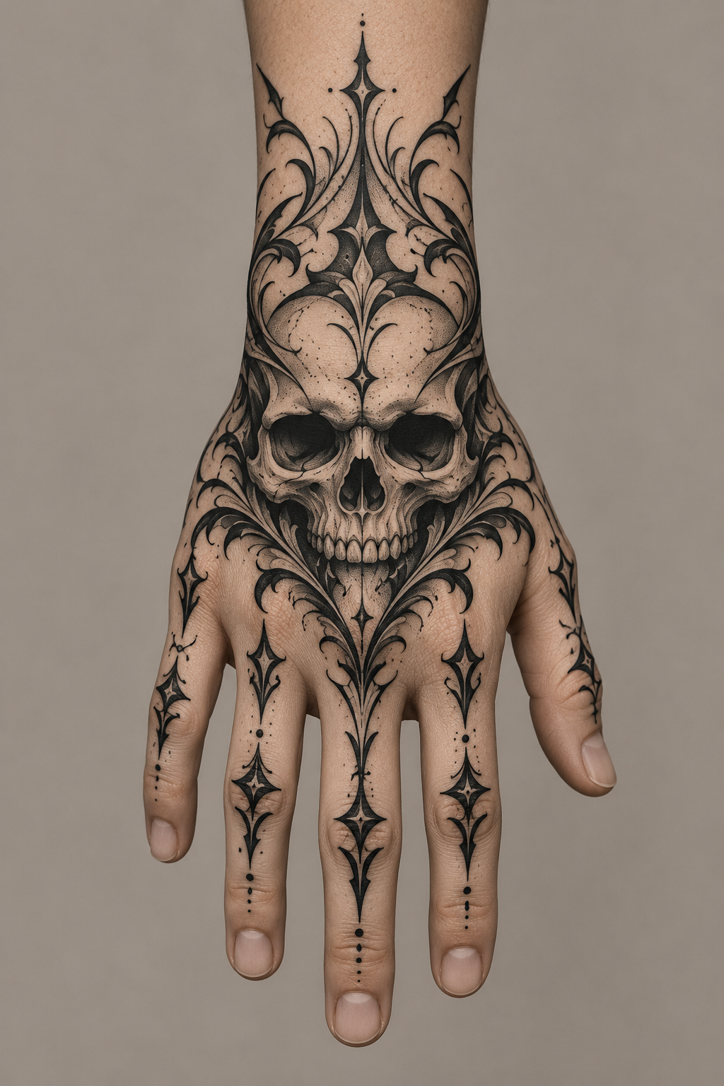 skull hand tattoo ideas 4
