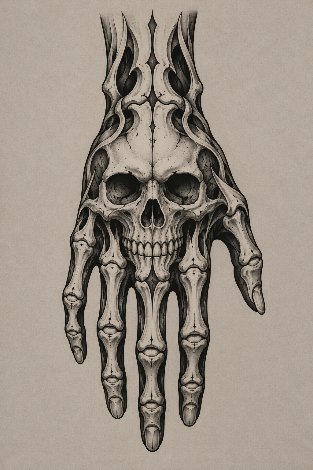 skull hand tattoo ideas 5