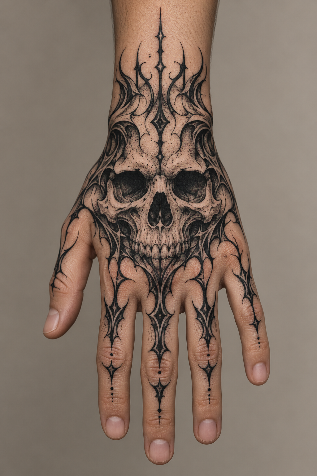 skull hand tattoo ideas 7