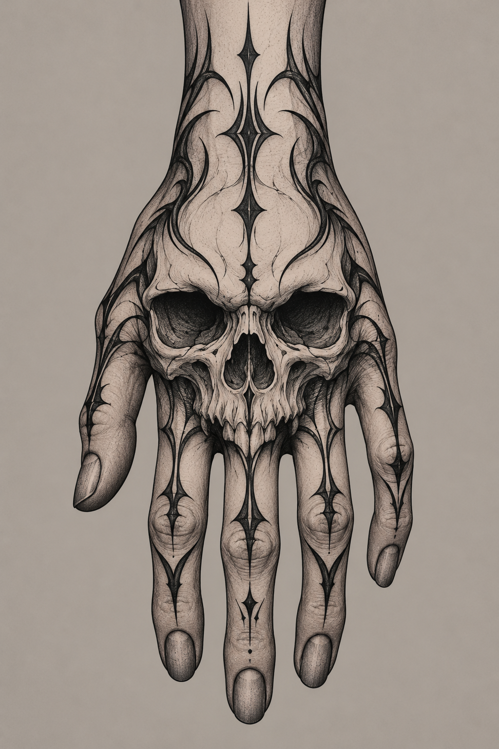 skull hand tattoo ideas 8