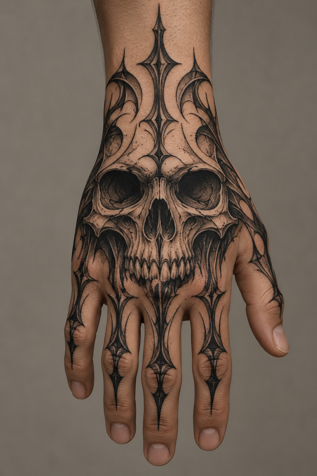 skull hand tattoo ideas 9