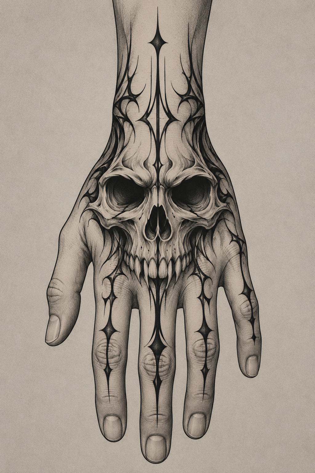 skull hand tattoo ideas 10