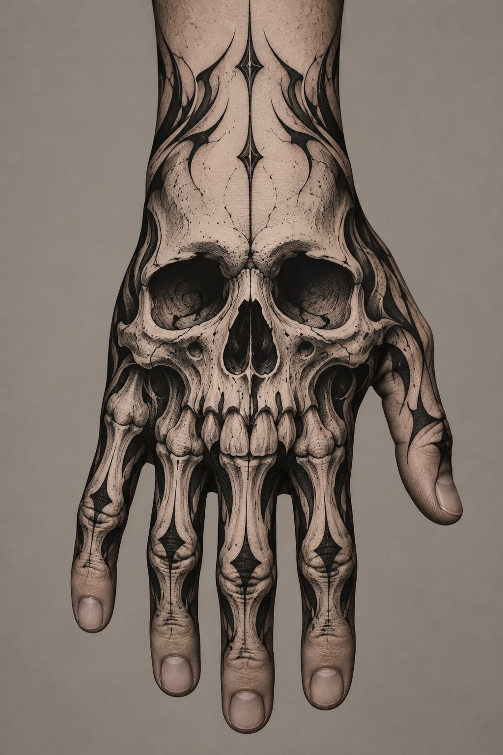 skull hand tattoo ideas 12