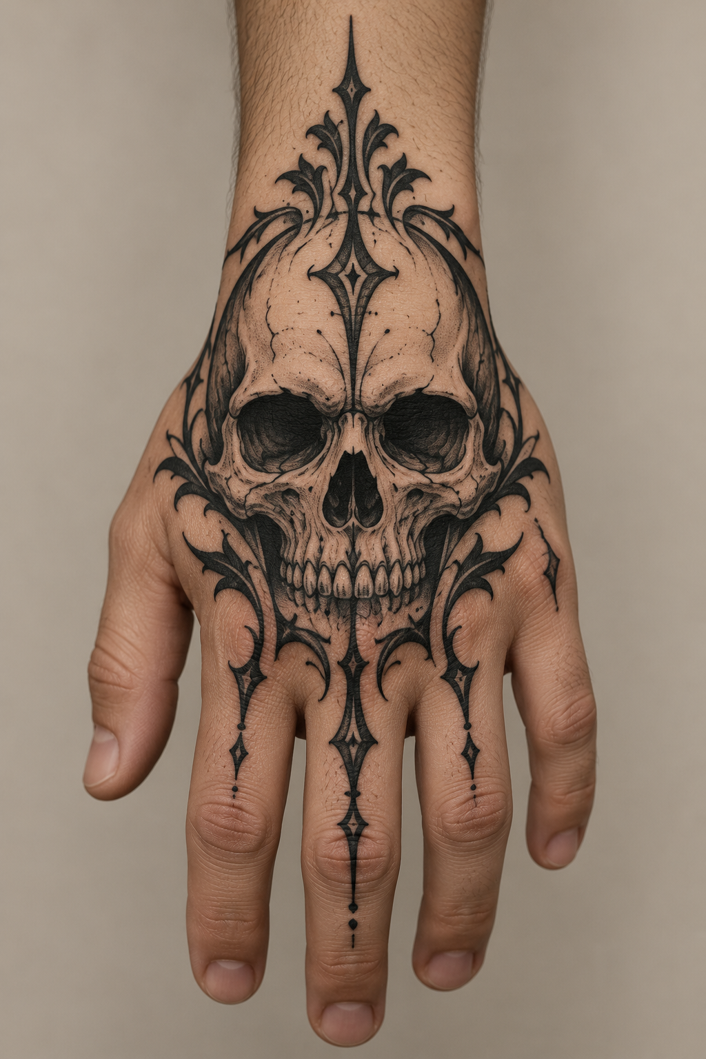 skull hand tattoo ideas 13