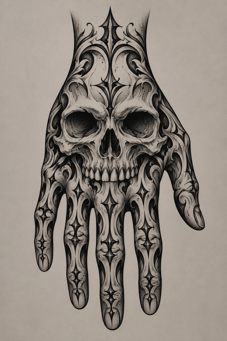 16 unique skull hand tattoo ideas featured