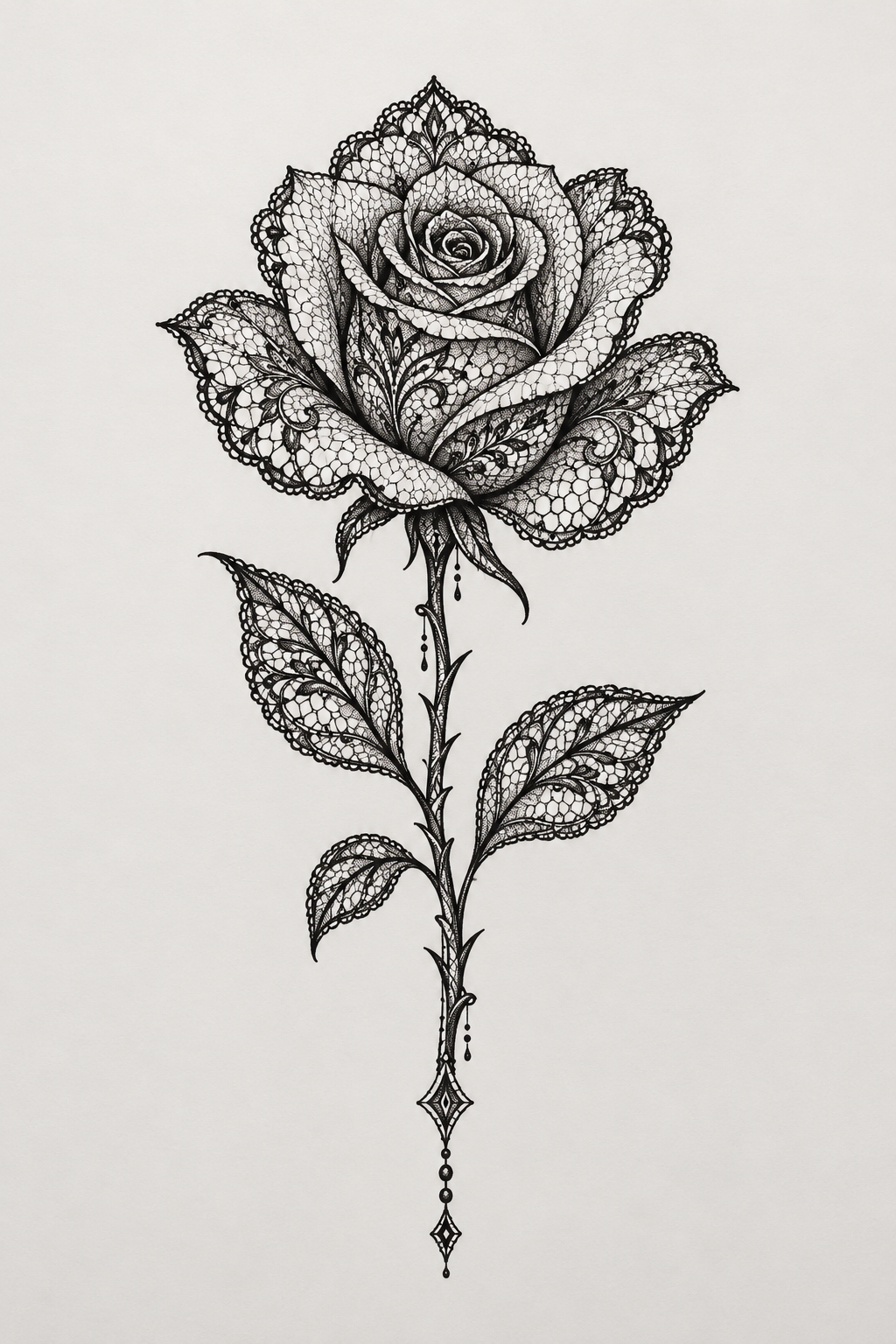 lace inspired tattoos