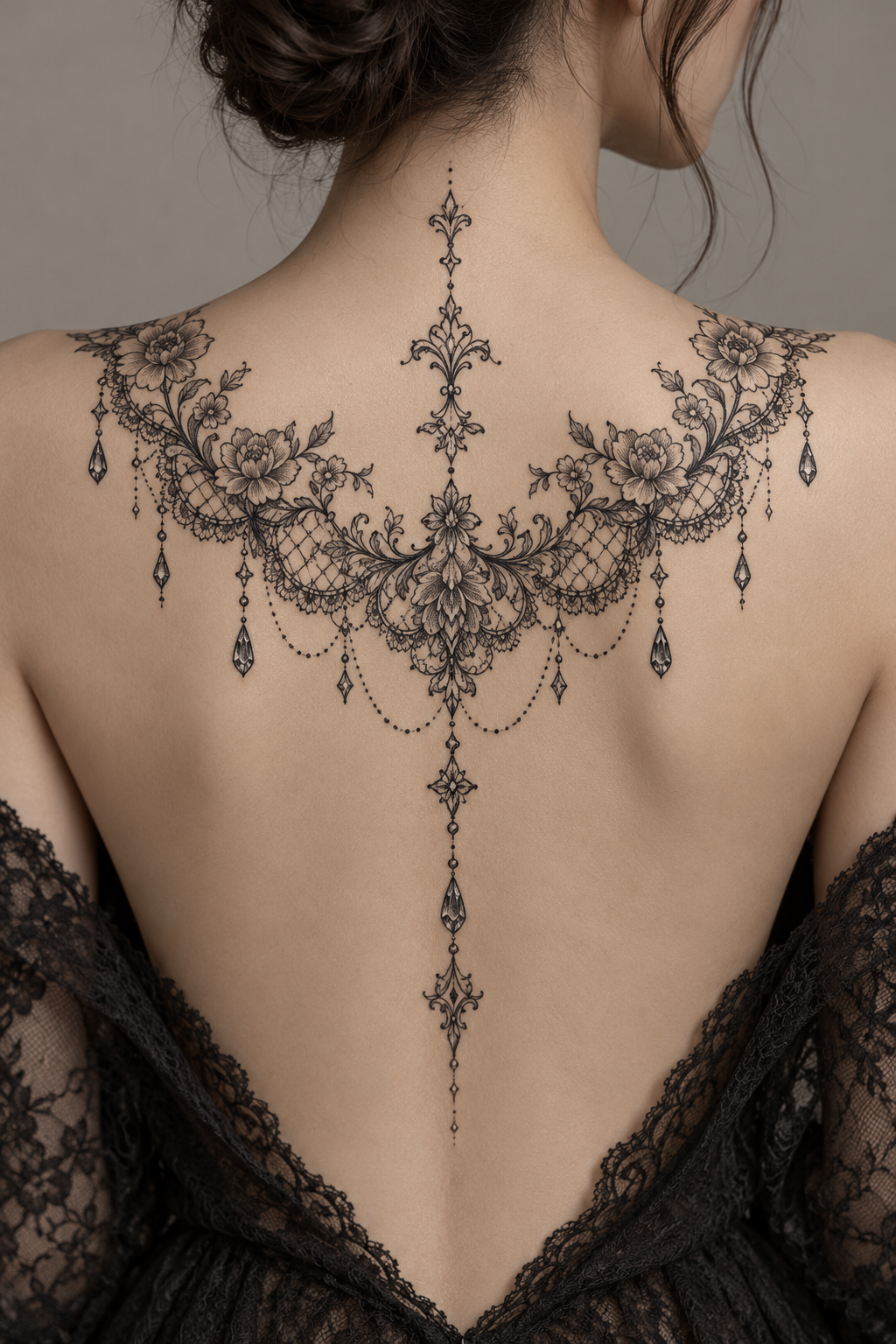 lace inspired tattoos