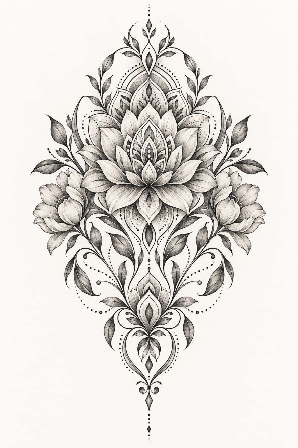 Floral Mandala Shoulder shoulder tattoo design concept