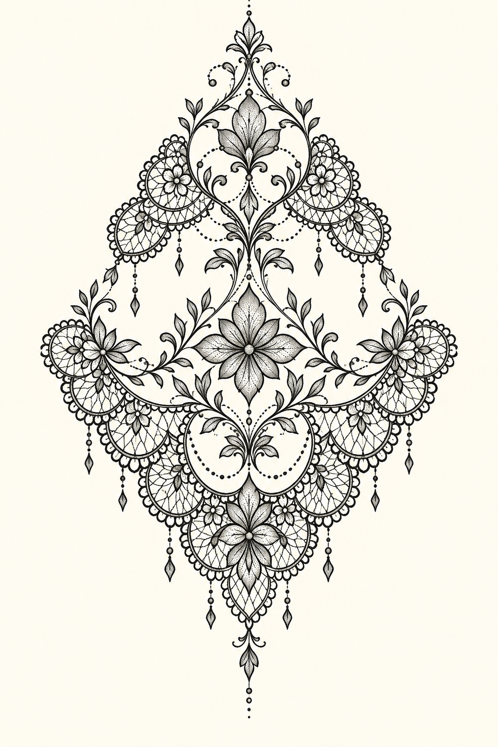 Lace-inspired direction 2 lace inspired tattoo idea