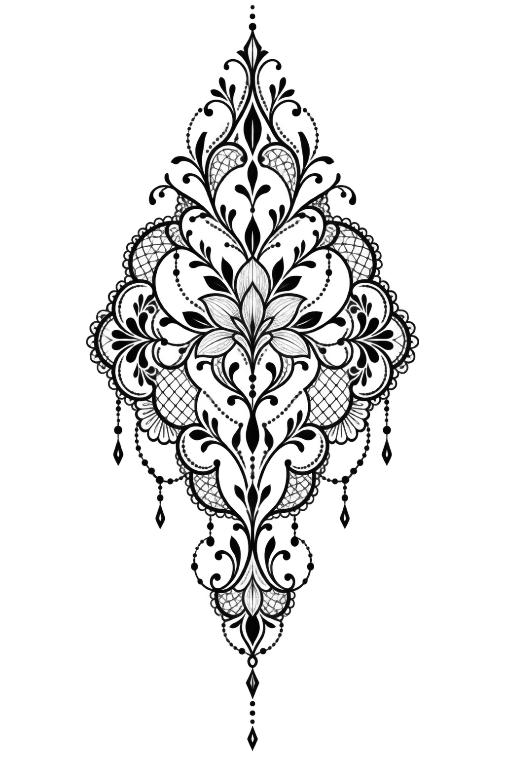 Lace-inspired direction 11 lace inspired tattoo idea