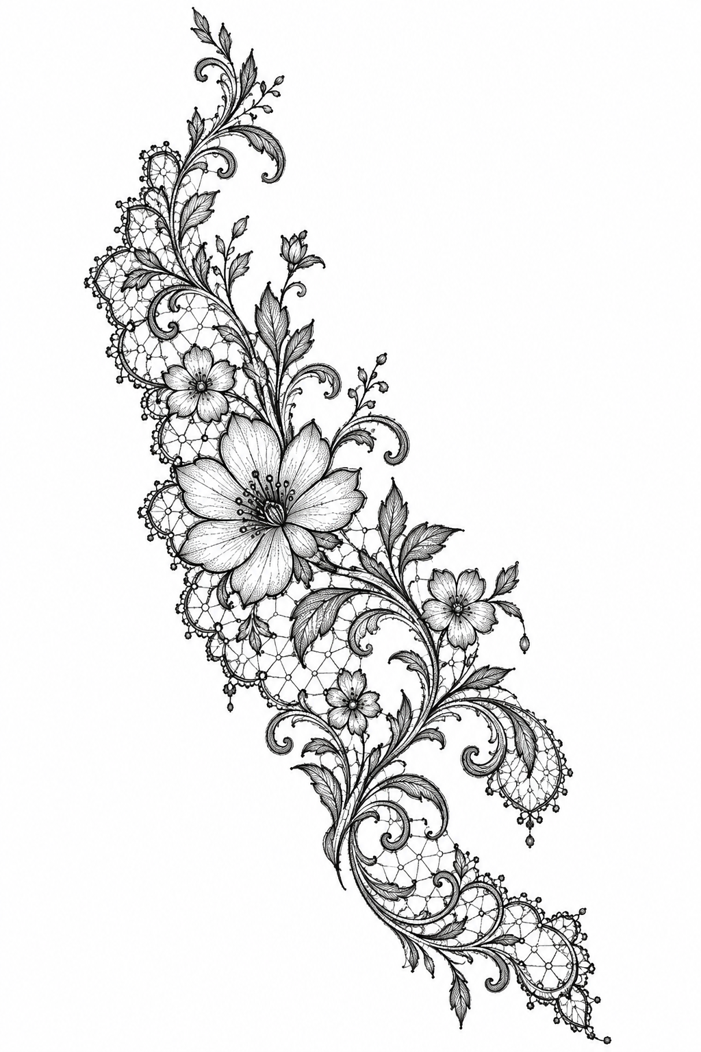 Lace-inspired direction 16 lace inspired tattoo idea