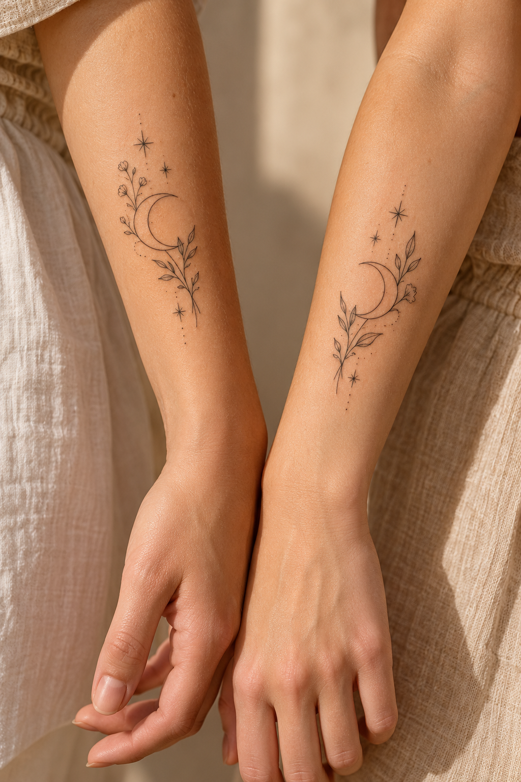 Larger illustrative matching sister tattoos