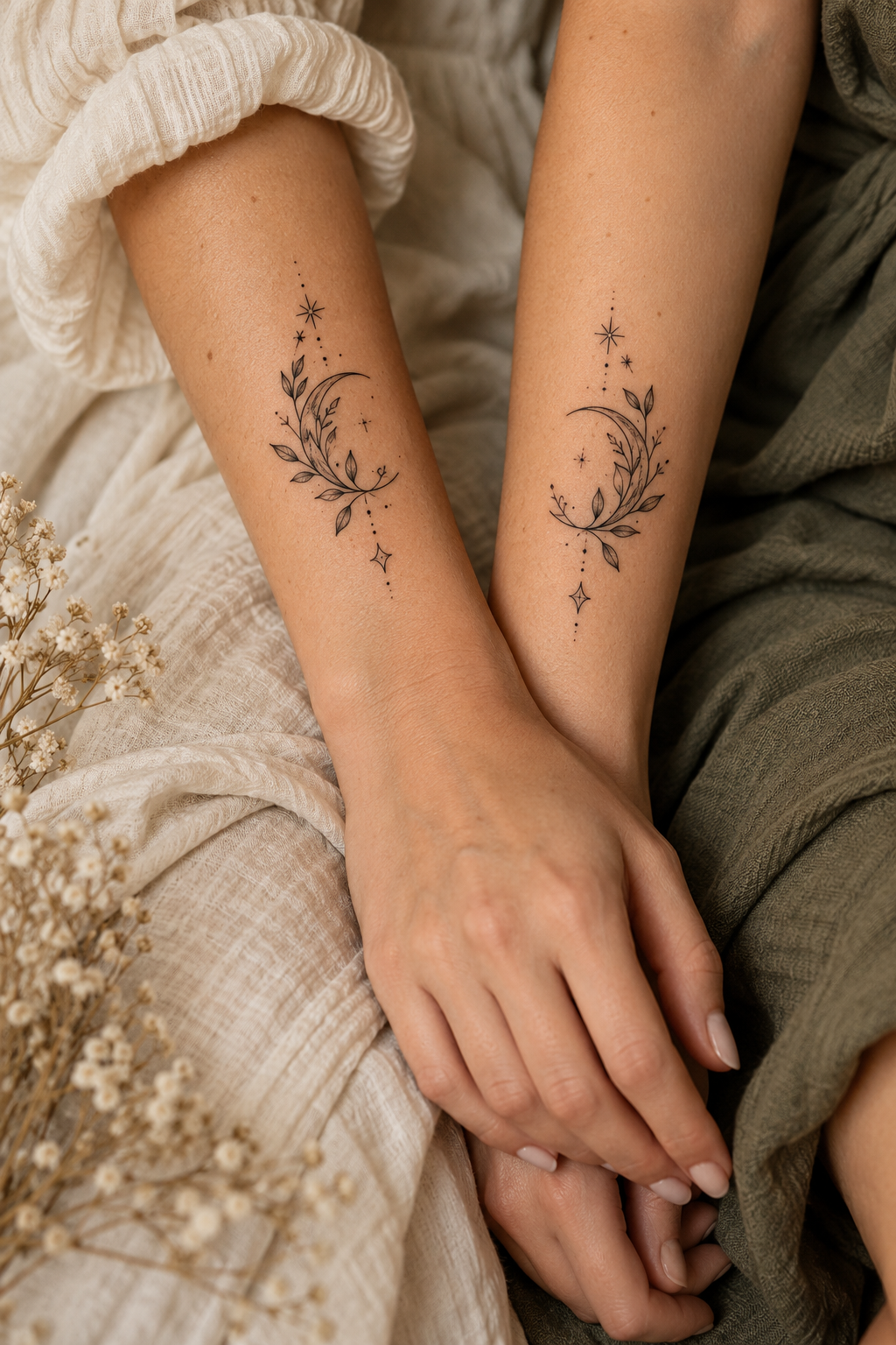 Personalized matching tattoos for sisters