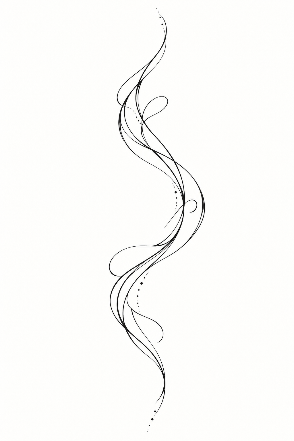 minimalist ribbon tattoos: side-rib ribbon