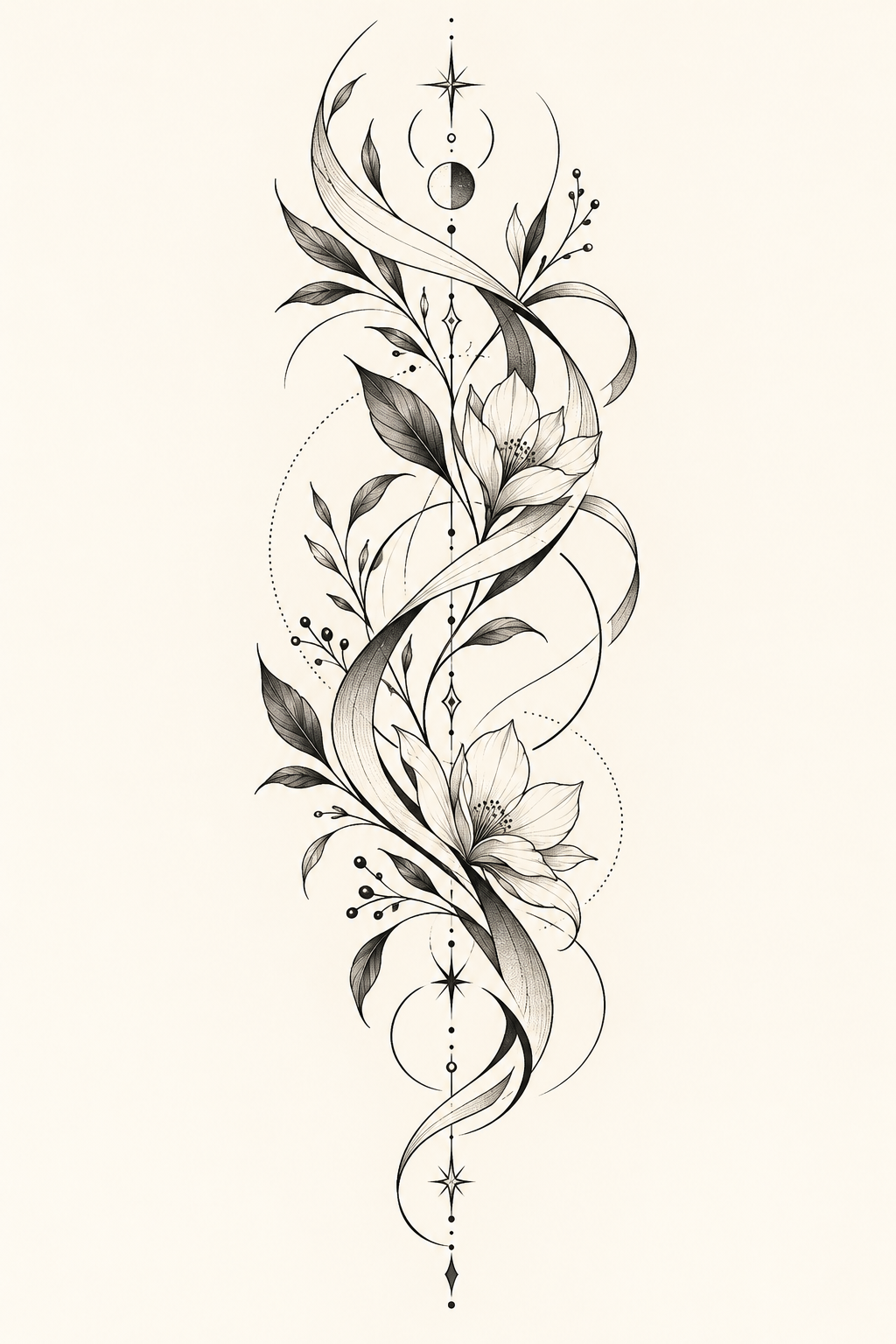 minimalist ribbon tattoos: forearm wrap
