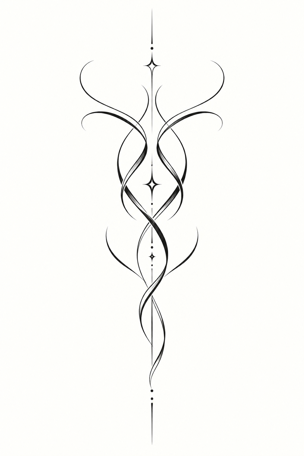 minimalist ribbon tattoos: nape accent