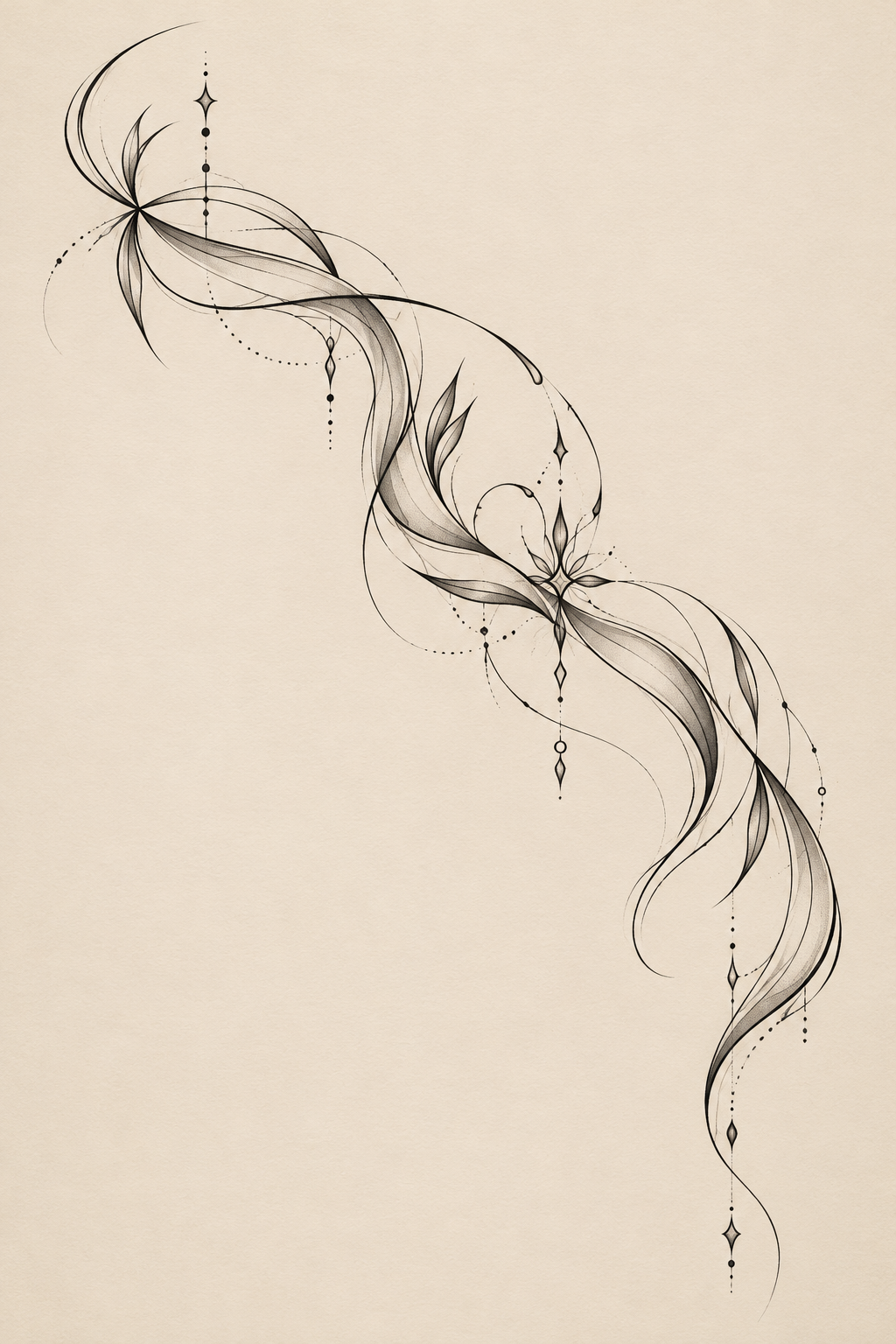 minimalist ribbon tattoos: shoulder drift