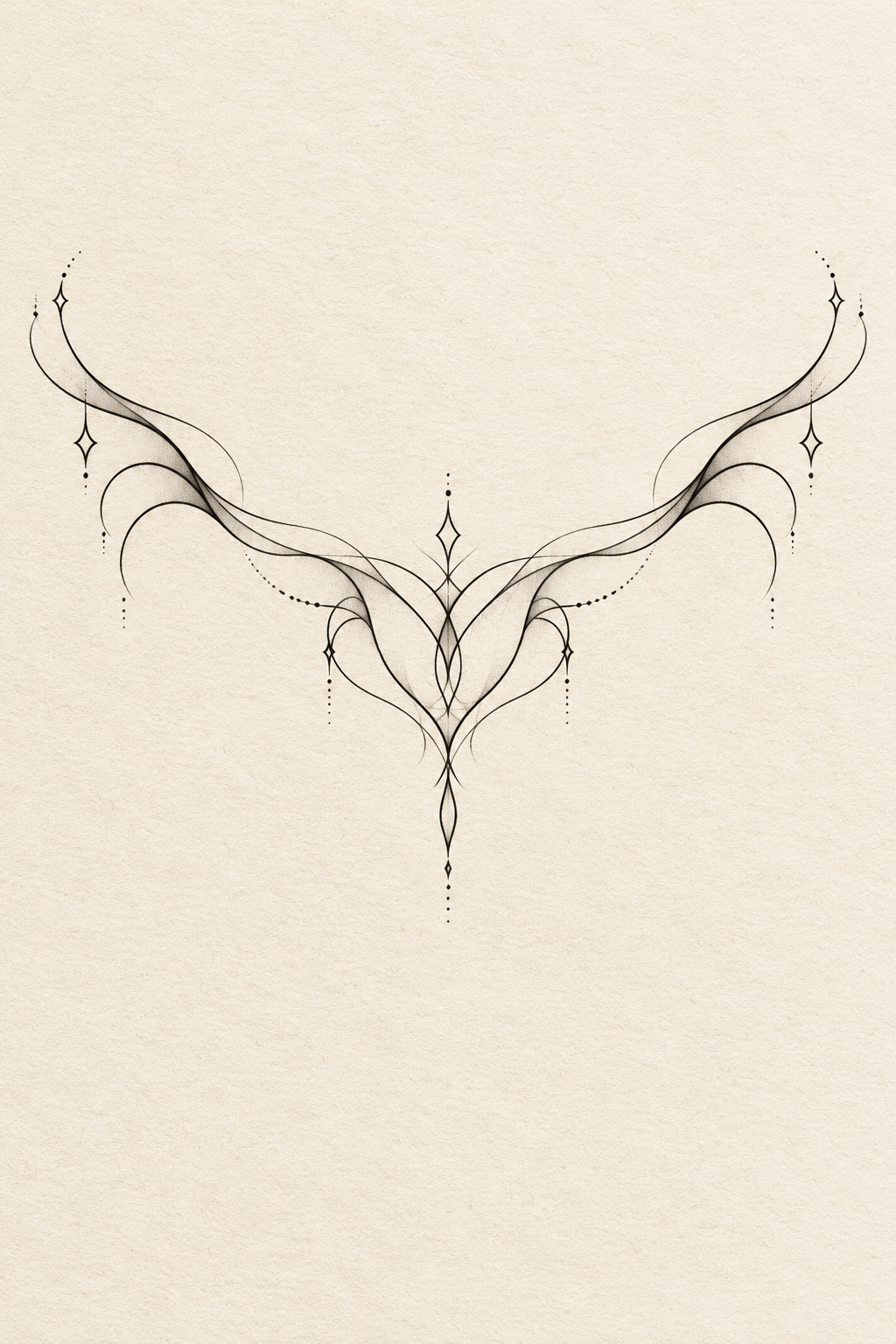 minimalist ribbon tattoos: chest accent