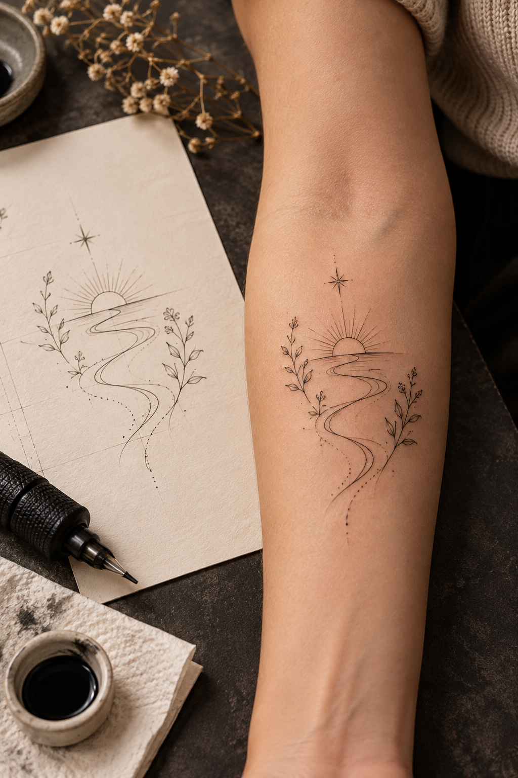new year resolution tattoo idea 3: tree with deep roots
