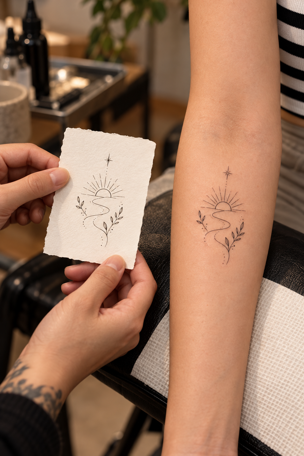 new year resolution tattoo idea 4: sunflower in a lightbulb