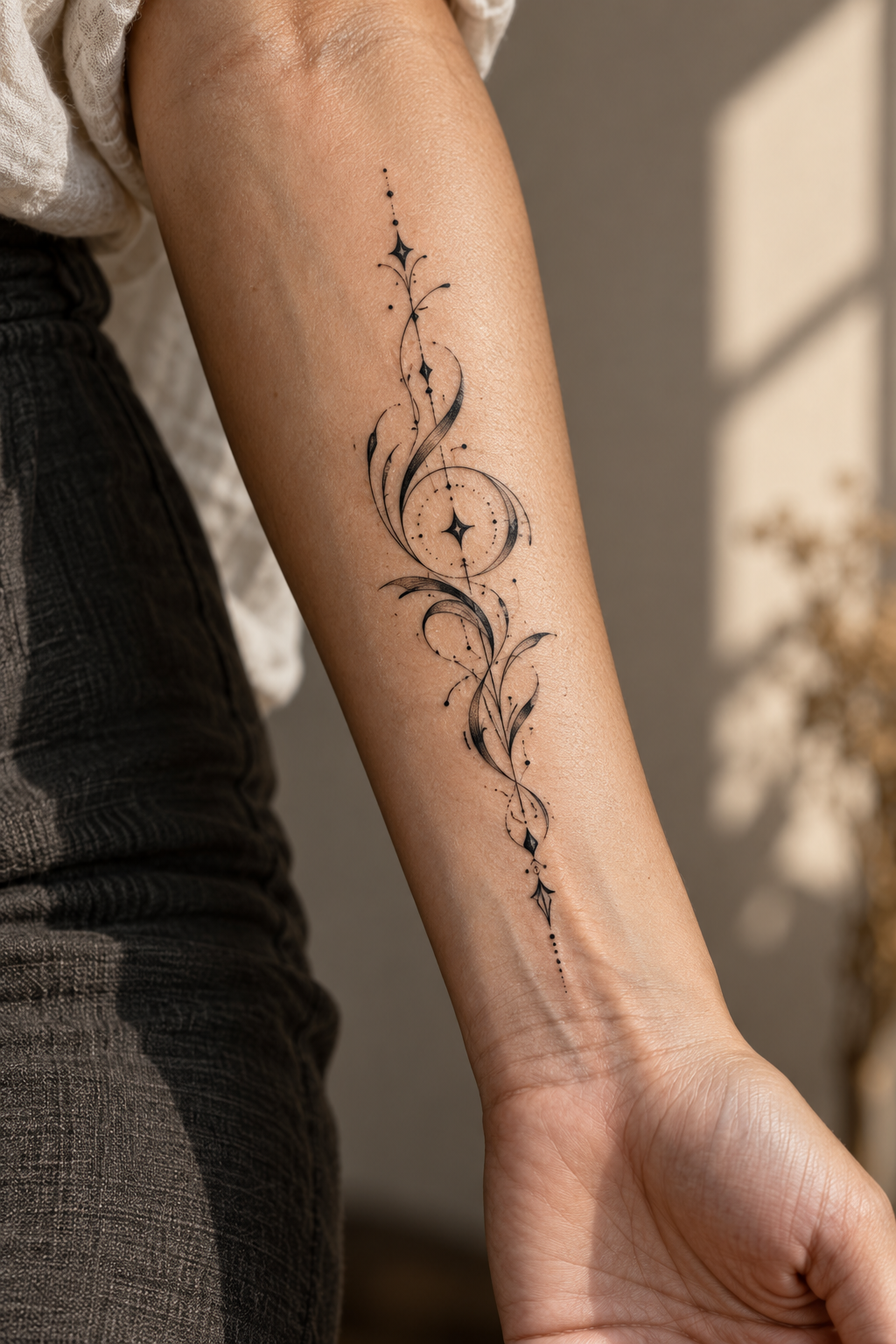 Short Bible verse tattoos vertical upper back