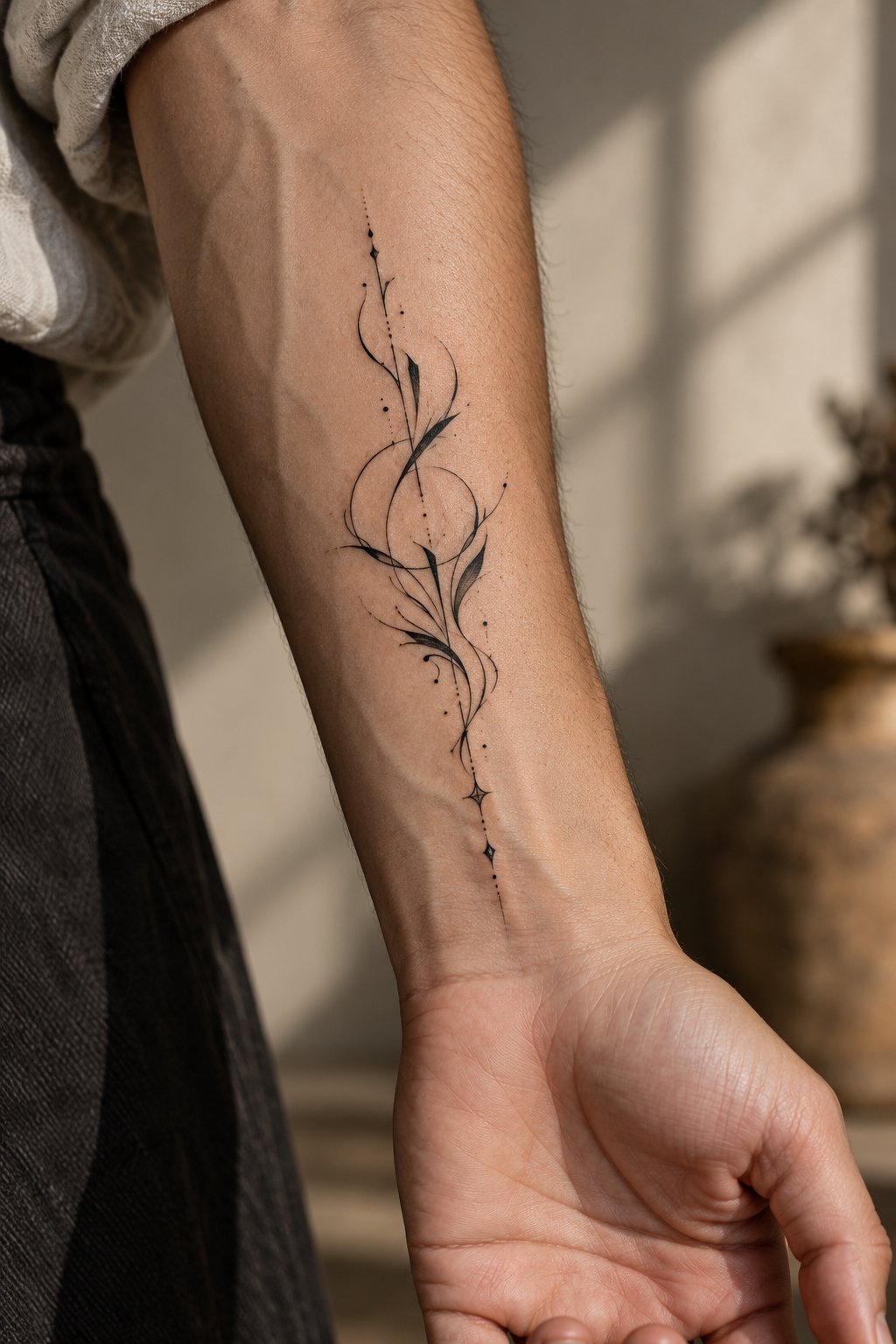 Short Bible verse tattoos thigh lettering