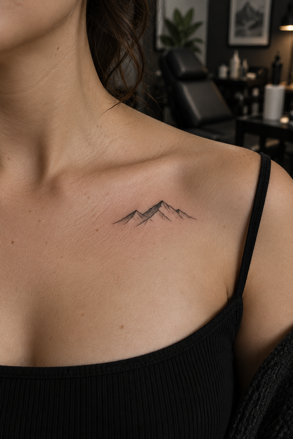 Small wildflower trio small chest tattoo idea