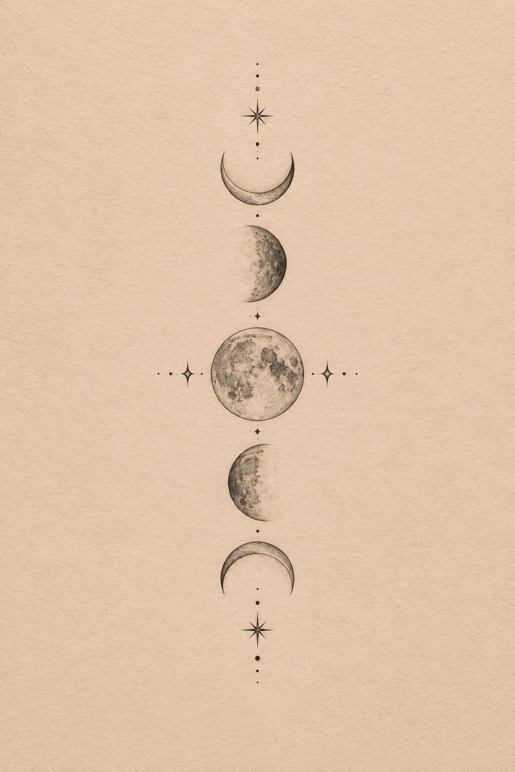 moon phases small tattoo with meaning