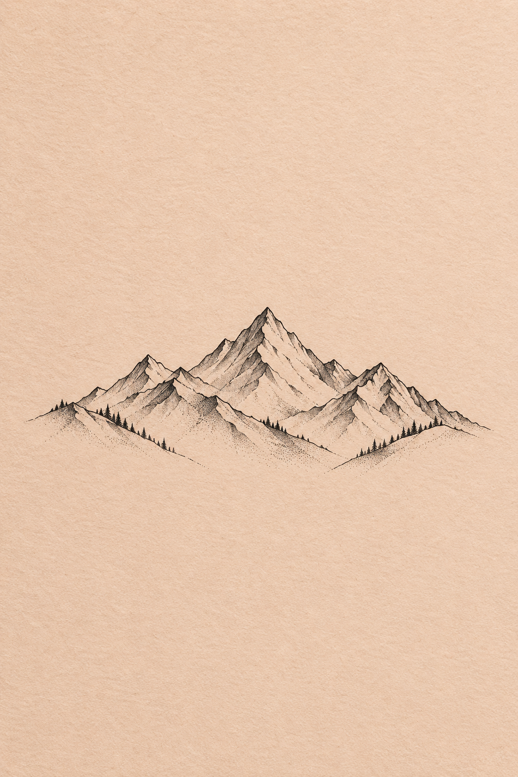 mountain range small tattoo with meaning