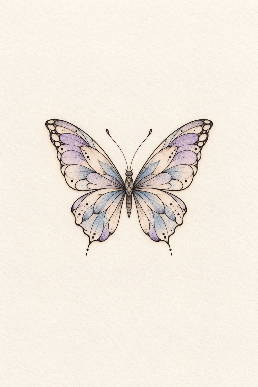 Tiny Butterfly small thigh tattoo idea