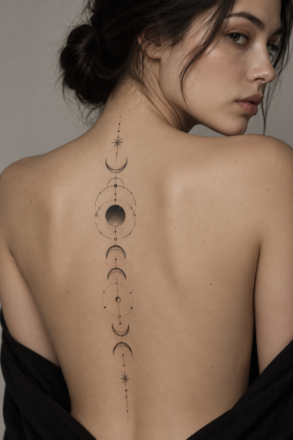 New Moon Phases summer tattoo idea