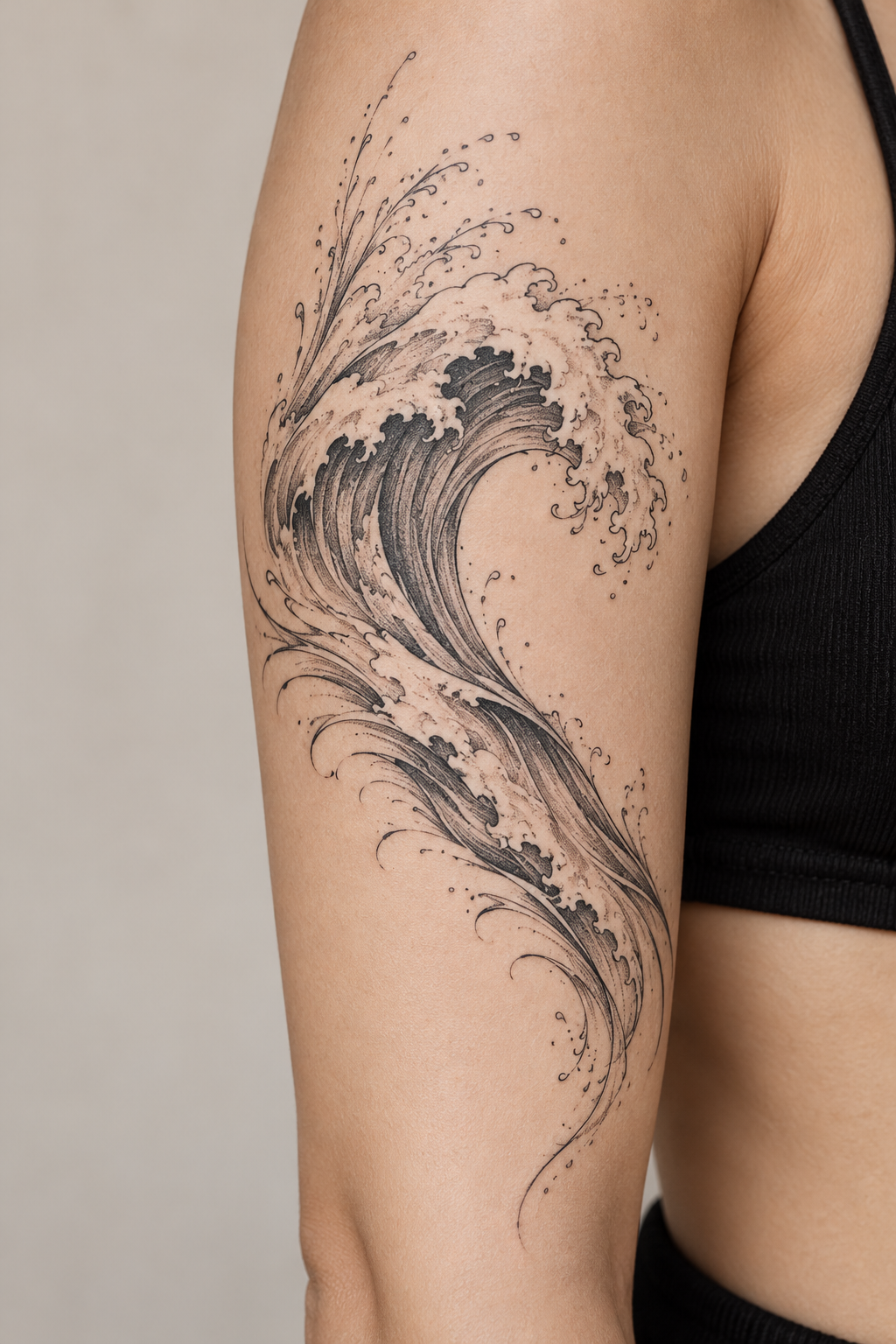 Breaking Wave summer tattoo idea
