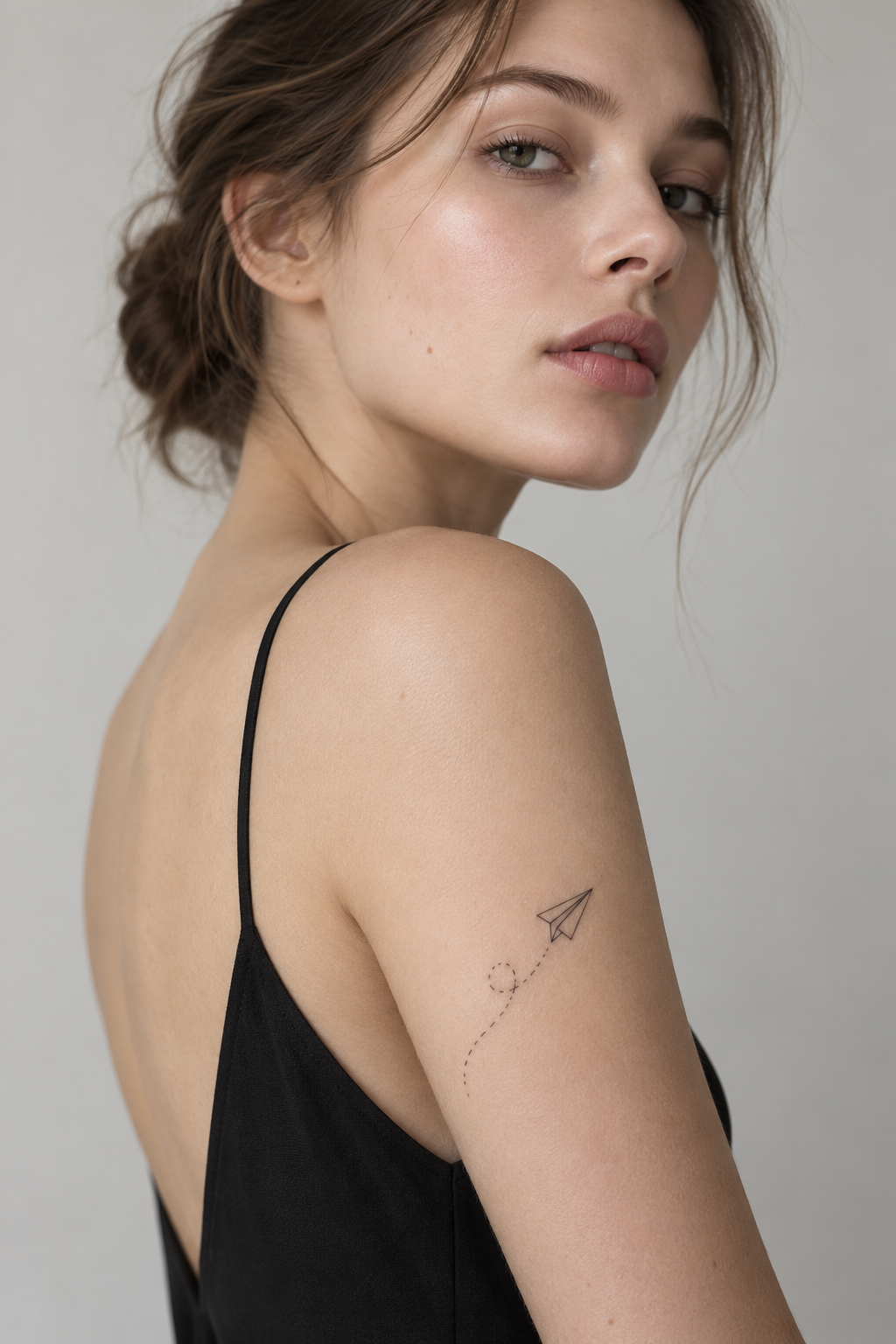 Small Paper Plane summer tattoo idea