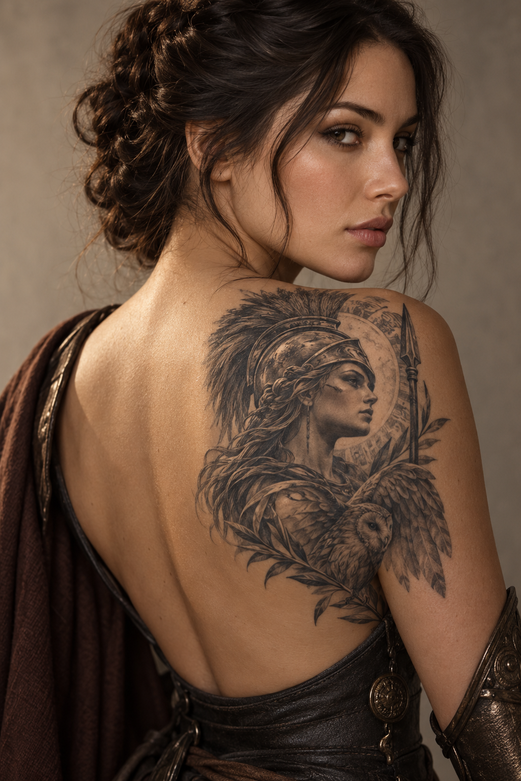 female warrior meaningful tattoo idea