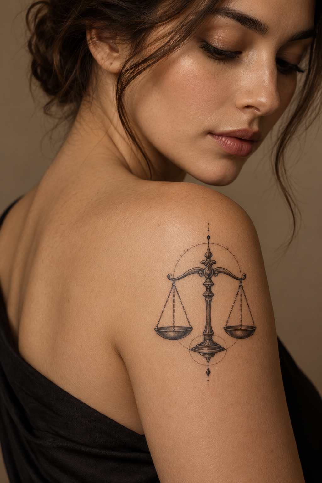 Libra symbol meaningful tattoo idea