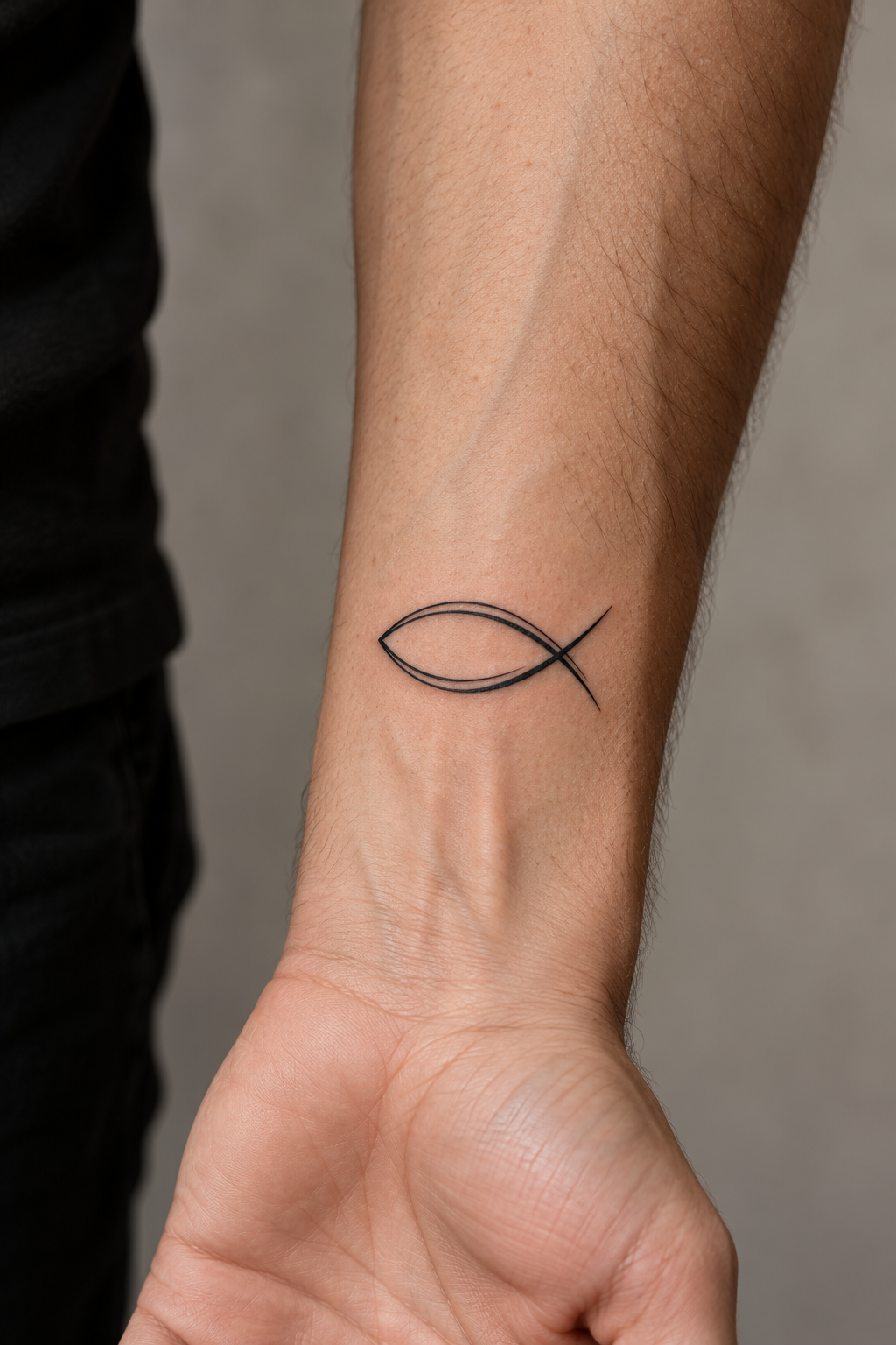 Christian Fish Symbol Tattoo Ideas featuring fish symbol on the shoulder