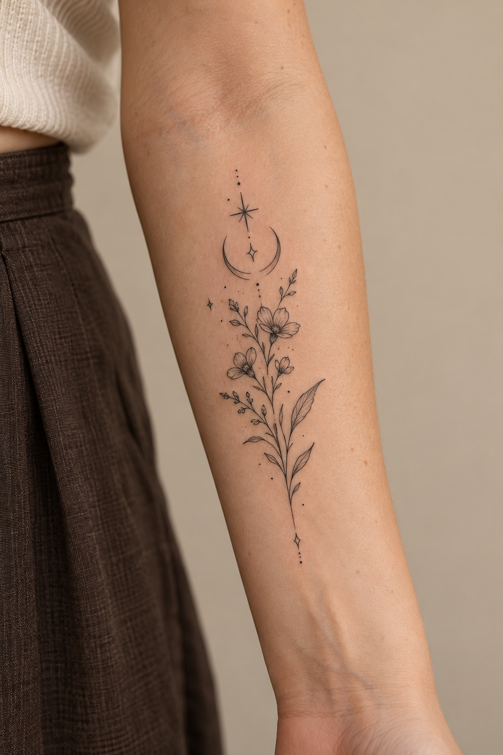 A small planet on the shoulder blade cute small tattoo idea