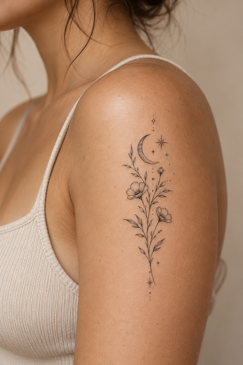 Script text along the ribs cute small tattoo idea