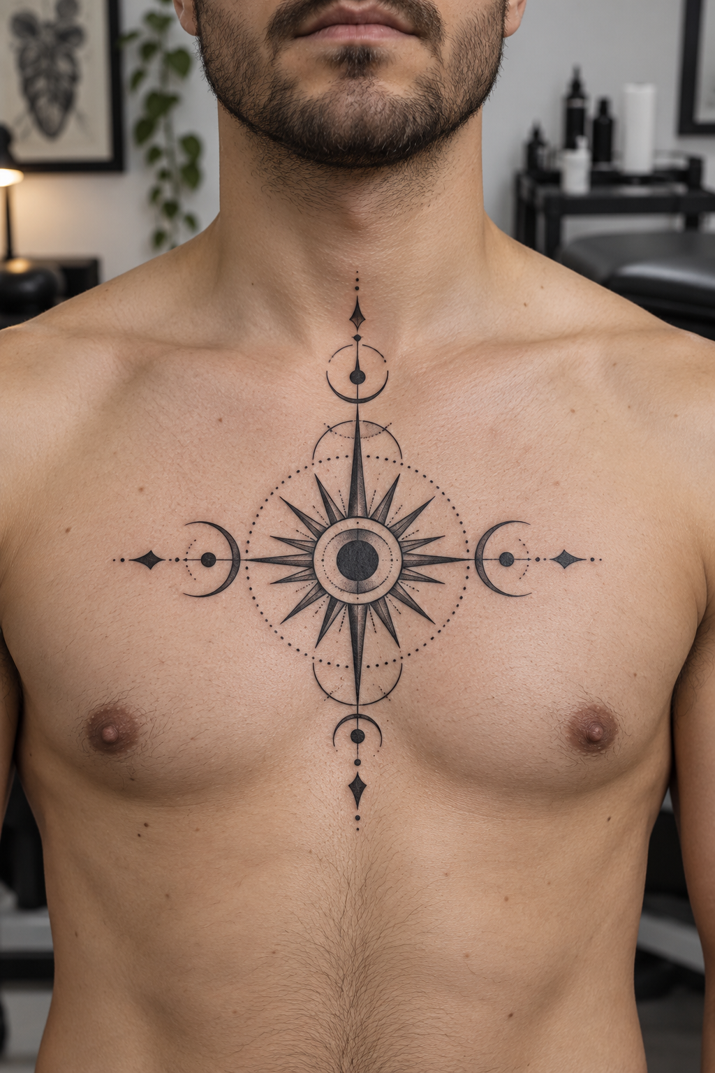 Chest-centered symbol