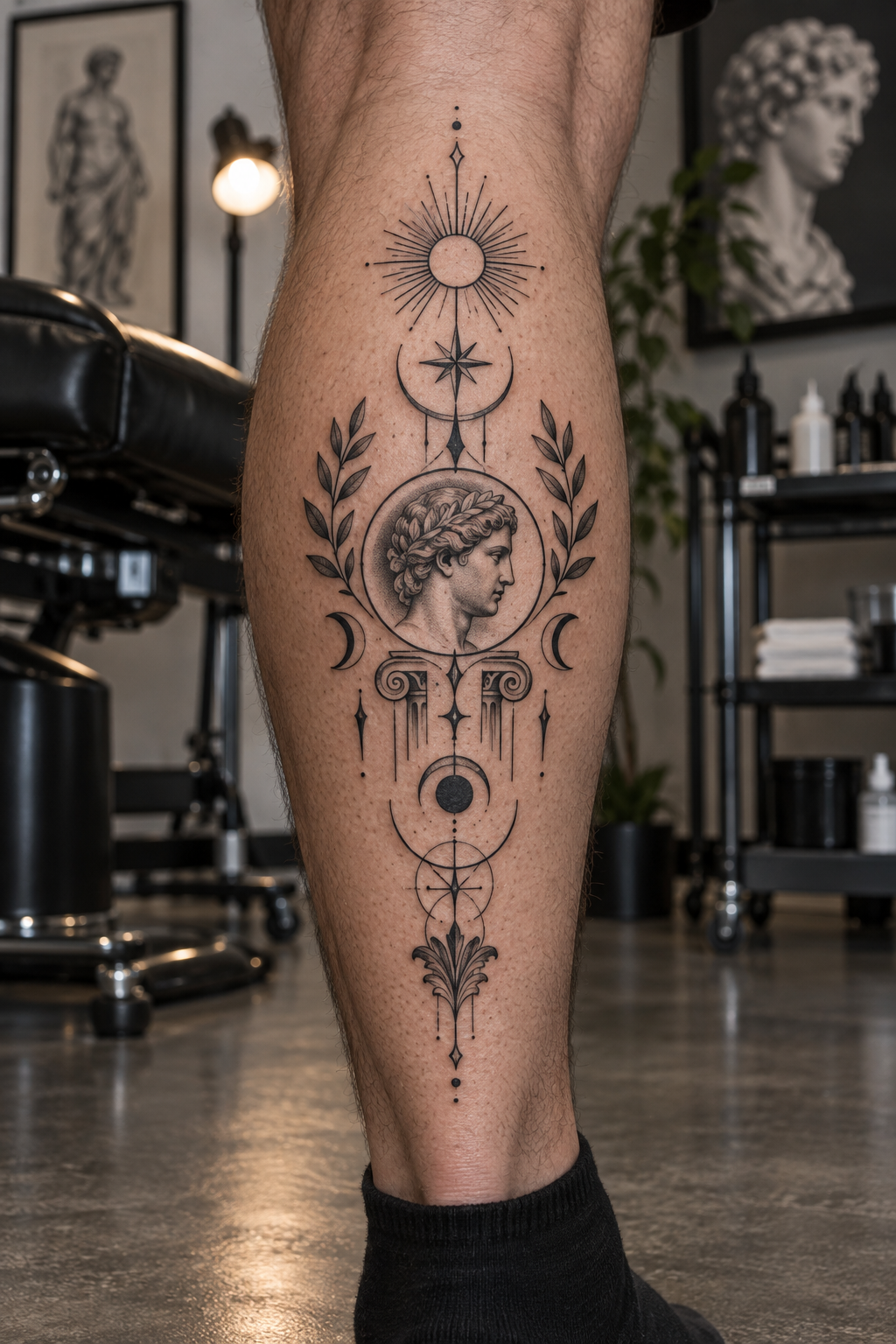 Calf inscription-inspired design
