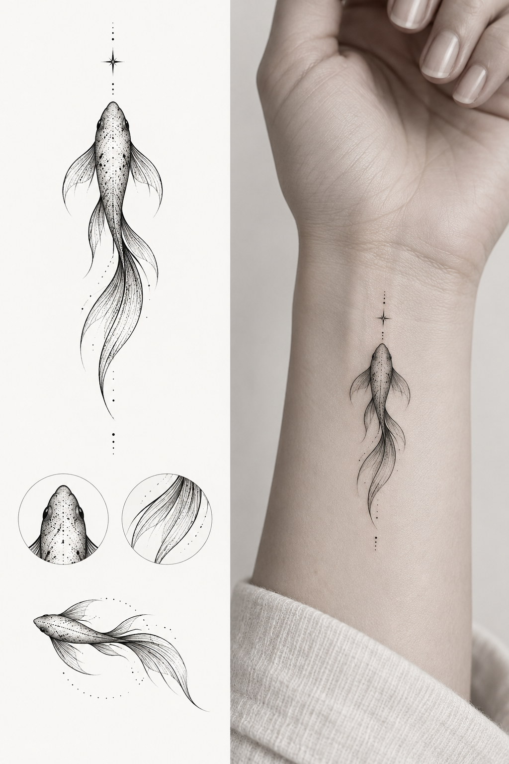 A small fish symbol on the wrist Christian tattoo idea