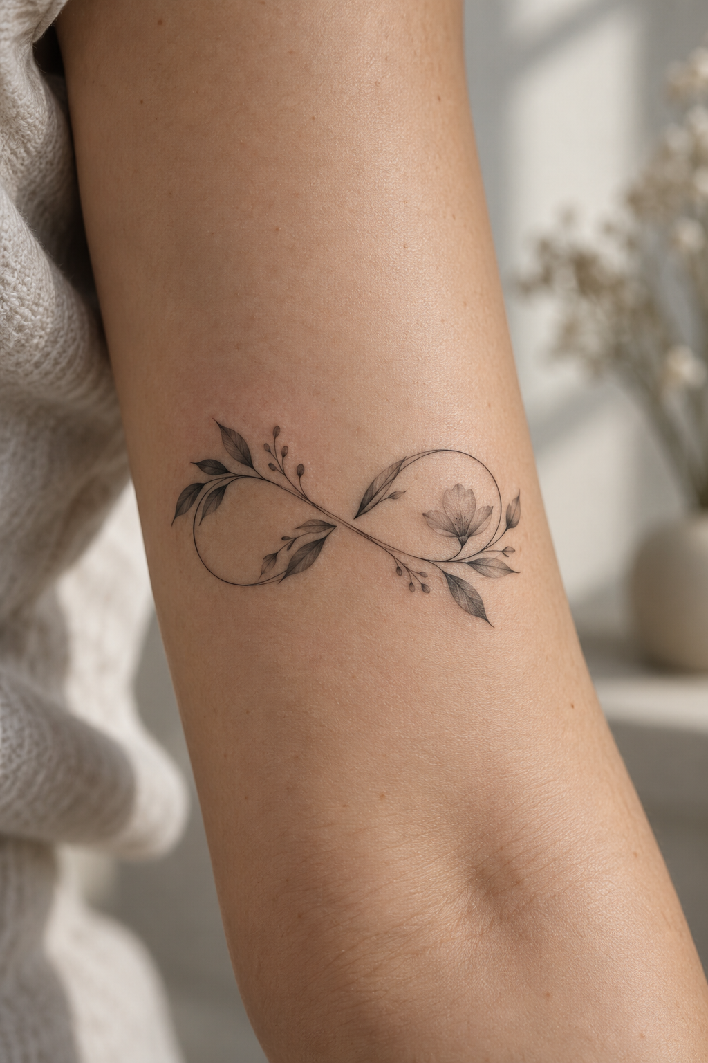 Infinity Symbols small memorial tattoo idea
