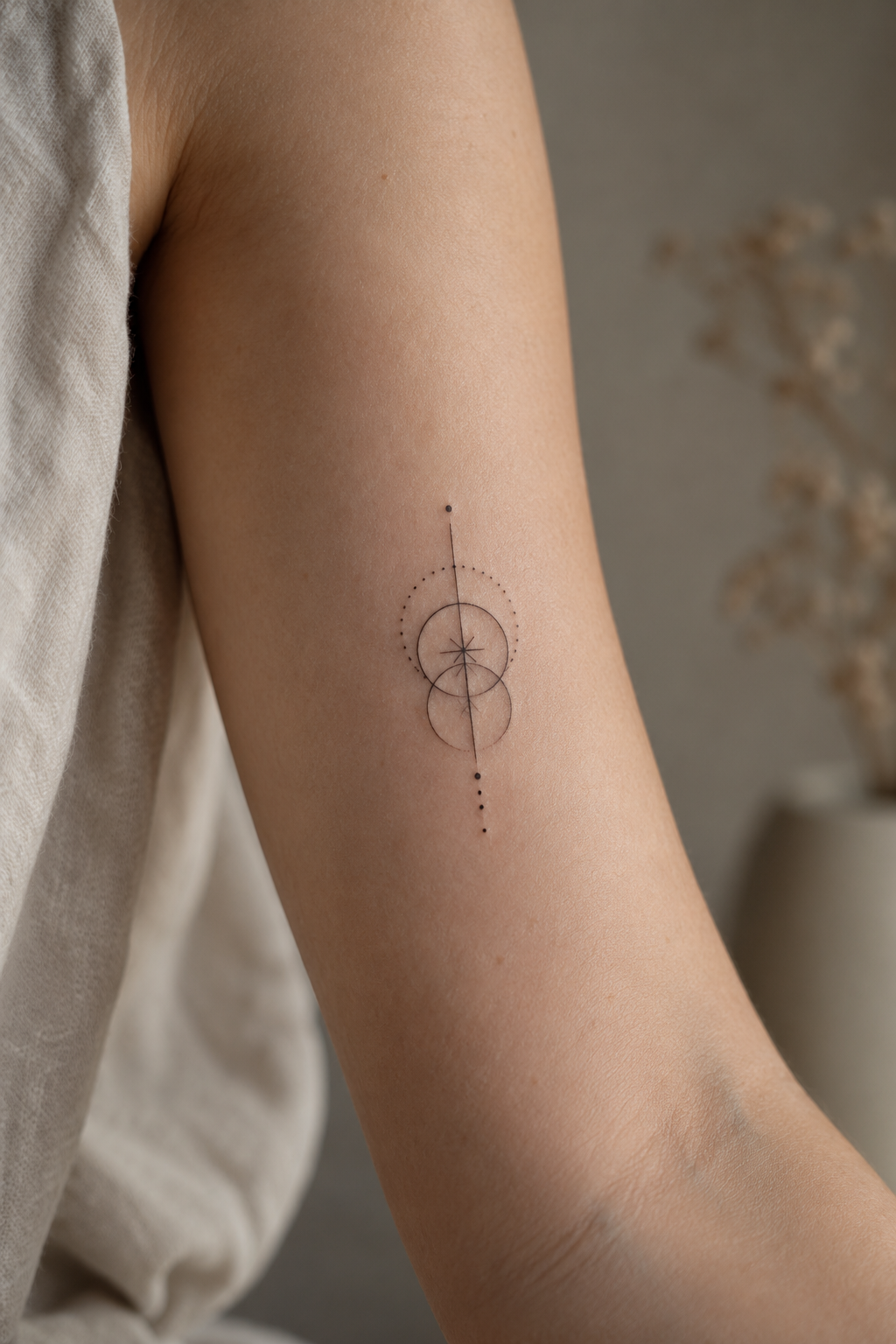 Geometric Shapes with Meaning small memorial tattoo idea