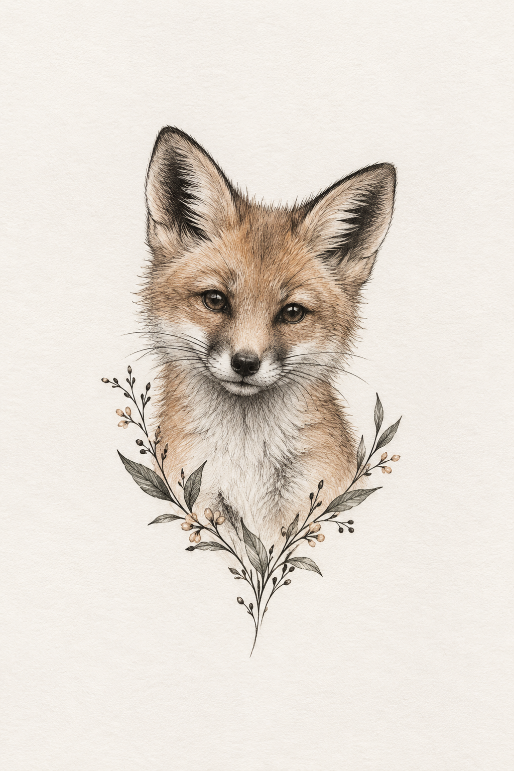 Miniature Animal Portrait small realistic tattoo idea