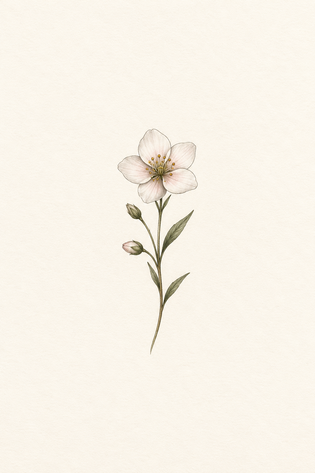Realistic Tiny Flower small realistic tattoo idea