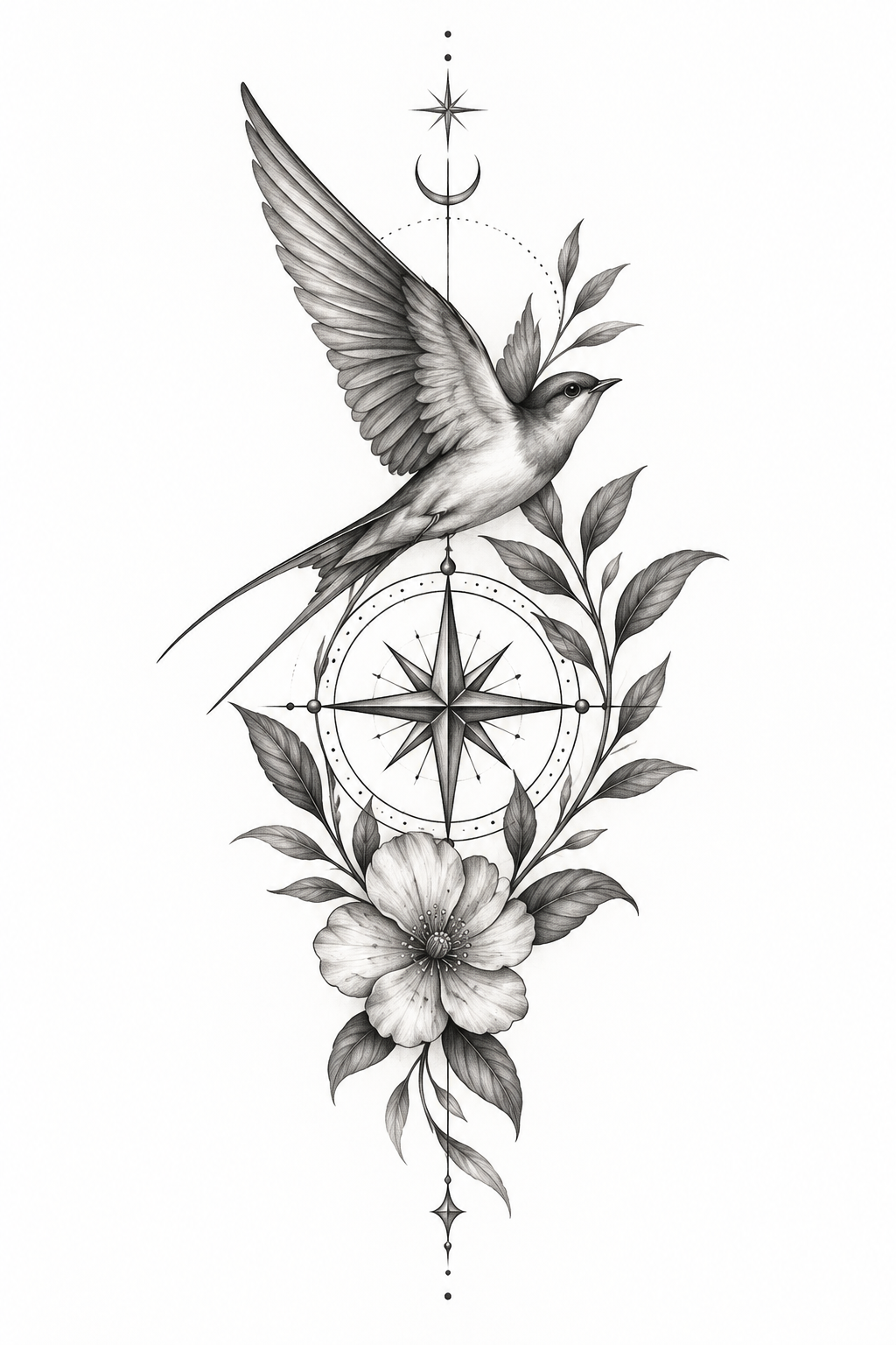 Meaningful Initial Detail small realistic tattoo idea